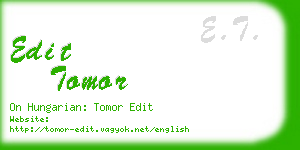 edit tomor business card